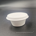 Tasse de bagasse de pulpe de canne à sucre compostable de 2 oz avec couvercle